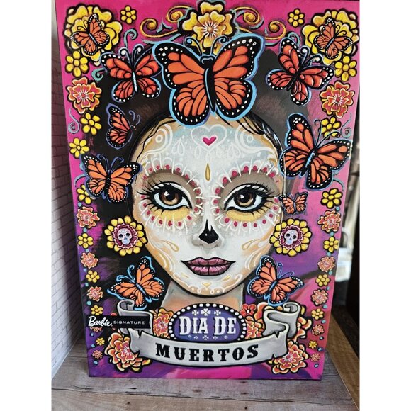 barbie Other - Barbie Signature Rare 2023 Día De Muertos Barbie Doll Mattel HJX14 Fashion Doll